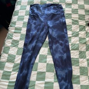 Blue Tie-Dye Leggings